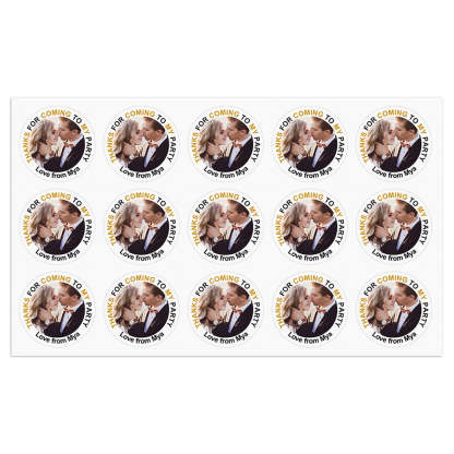 Personalized Thank You Stickers Round Wedding Birthday Favor labels for Gifts