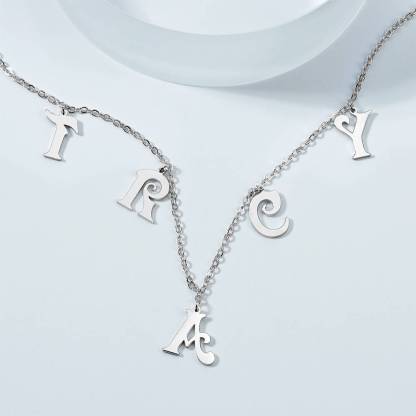 Personalized Sterling Silver Letter Initials Necklace Name Jewelry Necklaces