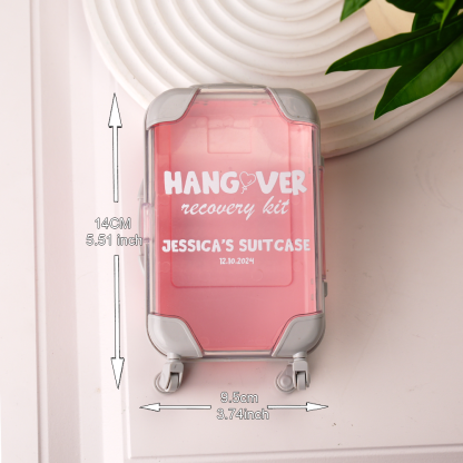 Personalized Suitcase Design Hangover Recovery Kit with Name for Bachelorette Party Bridal Shower