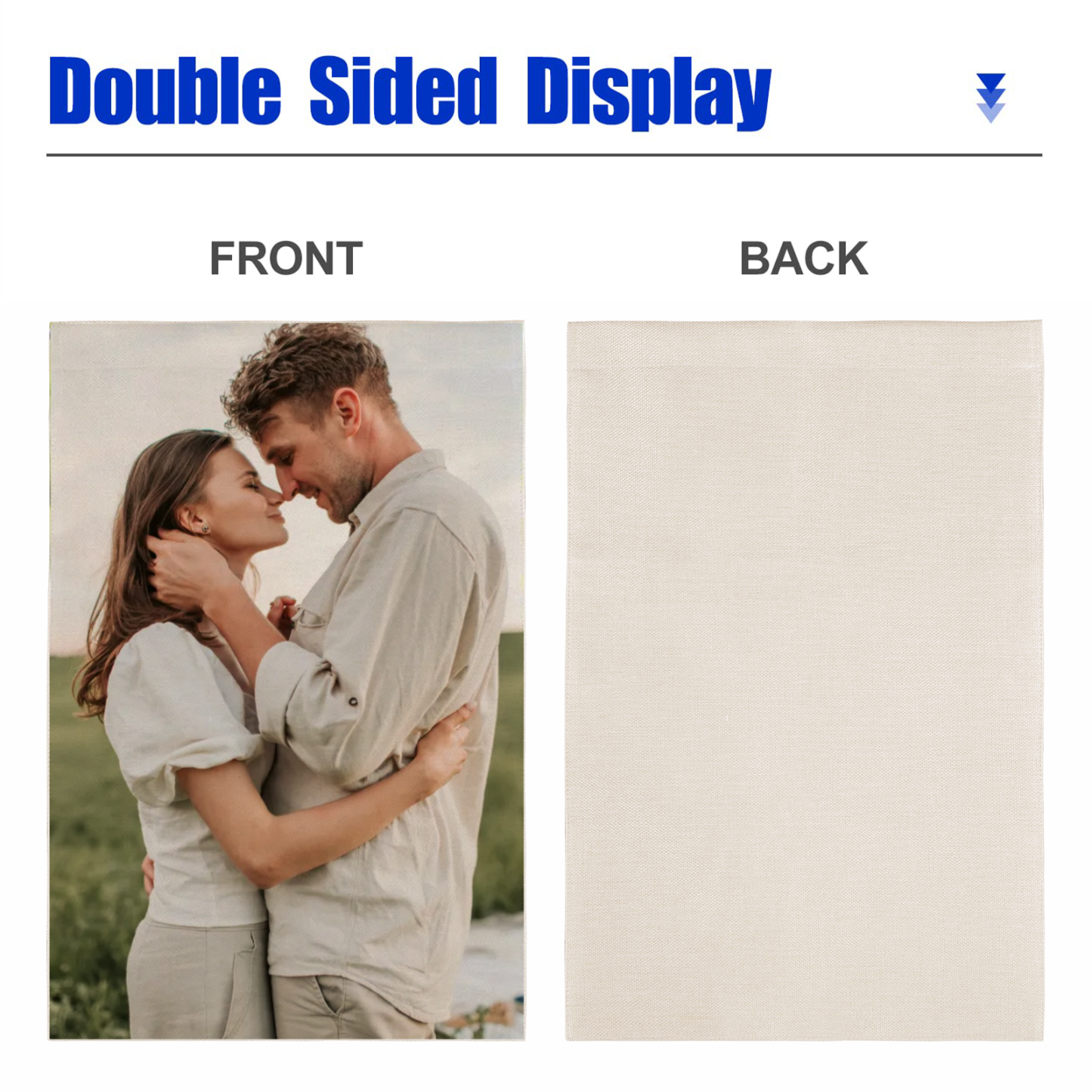 Double-Sided Custom Linen Garden Flag – Personalized Yard Banner