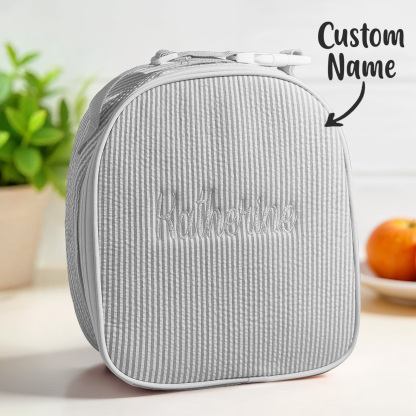 Personalized Lunch Bag with Embroidered Name Gift for Kids