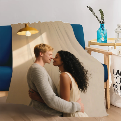 Personalized One-Sided Flannel Blanket with Custom Design – Cozy Gift for Every Occasion