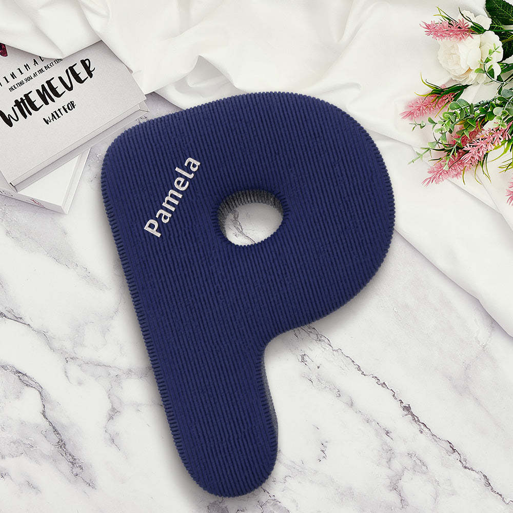 Personalized Alphabet Letter Pillow with Embroidery Name Custom Initial Cushion Unique Gifts