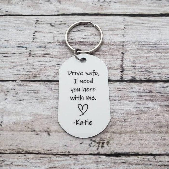 Wedding Gifts Drive Safe Keychain Custom Photo Keychain With Name For Boyfriend