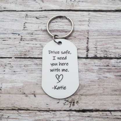 Wedding Gifts Drive Safe Keychain Custom Photo Keychain With Name For Boyfriend