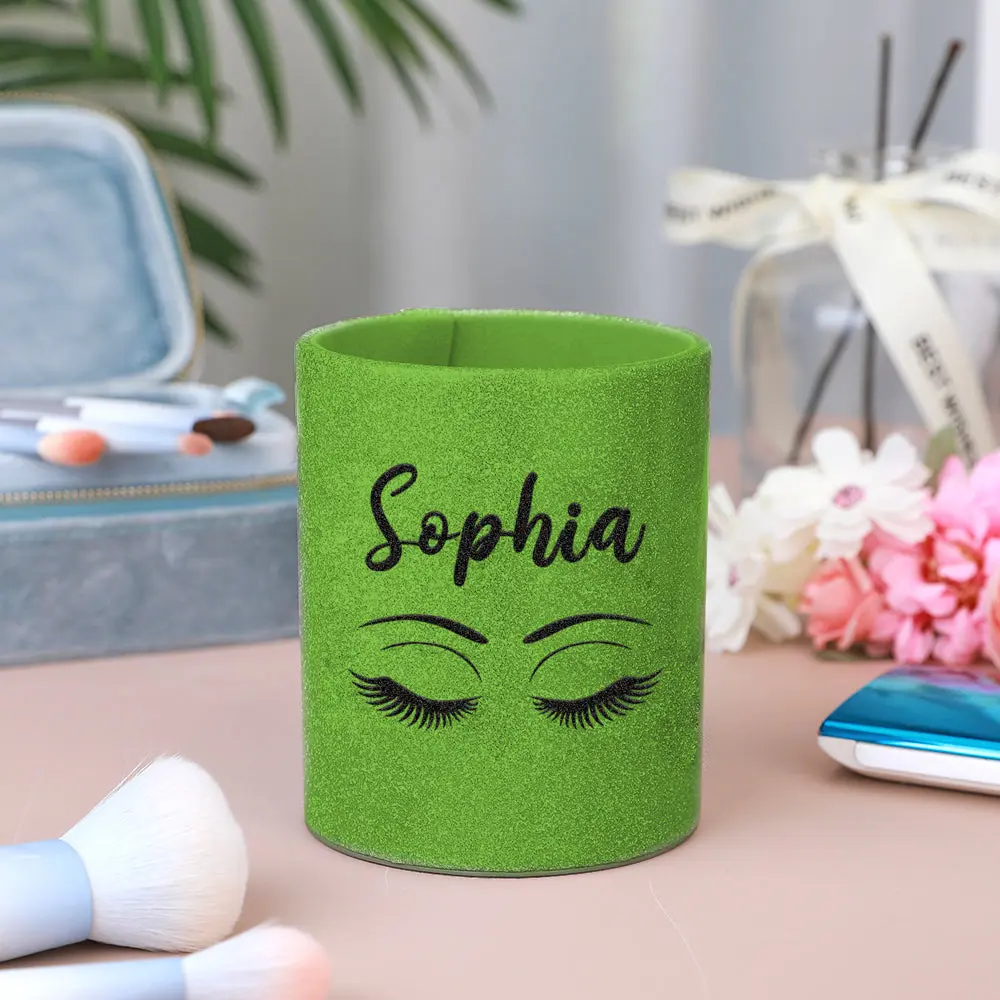 Personalized Glitter Color Make Up Brush Holder with Name Birthday Anniversary Gift for Women