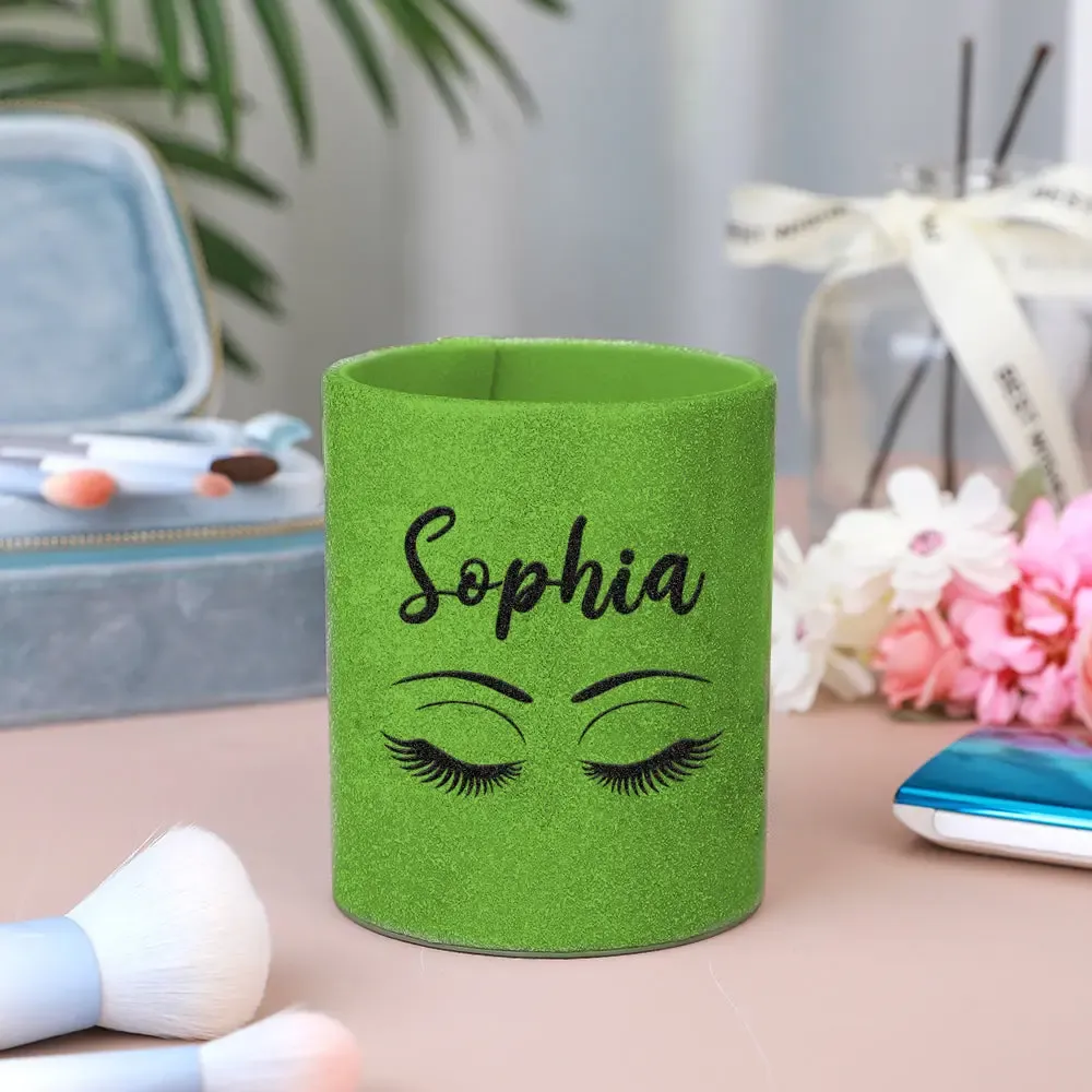 Personalized Glitter Color Make Up Brush Holder with Name Birthday Anniversary Gift for Women