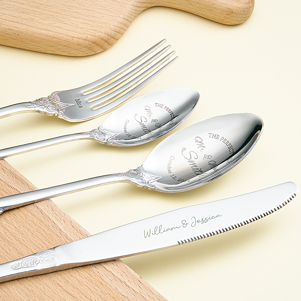 Personalized Wedding Tableware Mr & Mrs Wedding Forks Wedding Gifts