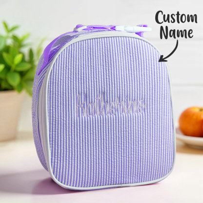 Personalized Lunch Bag with Embroidered Name Gift for Kids