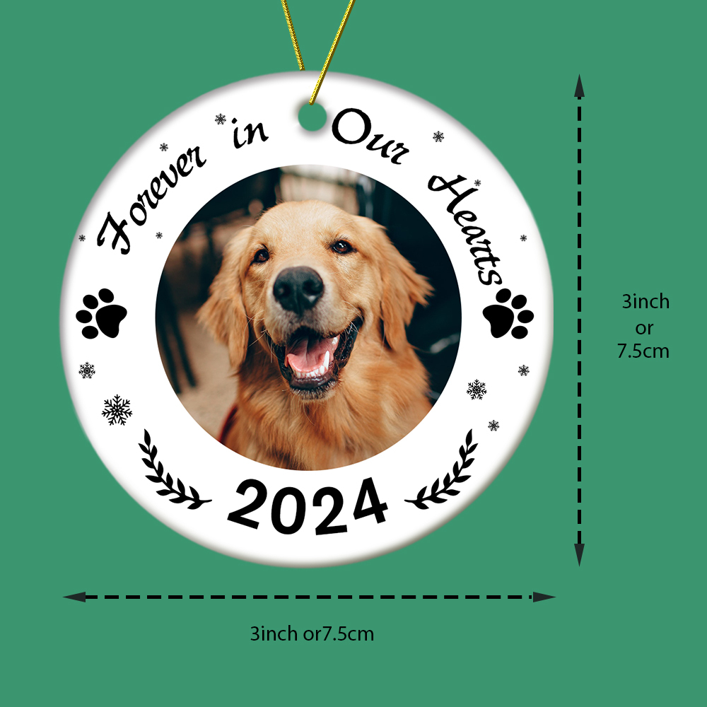 Personalized Dog Memorial Christmas Ornaments Remembrance Gift for Loss of Pet