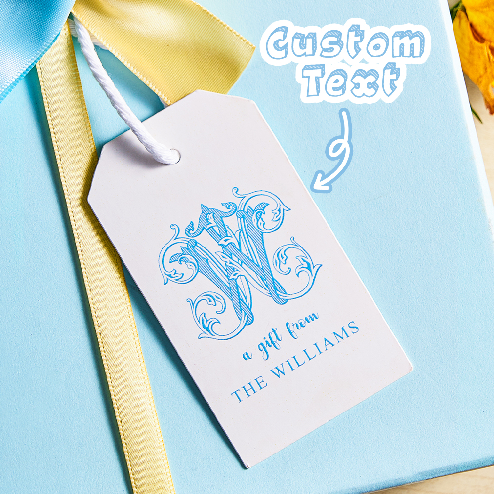 Personalized Monogram Gift Tags with Strings for Wedding Gifts