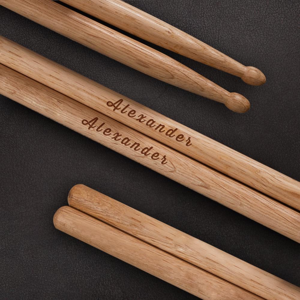 Custom Engraved Drumsticks for Drummer