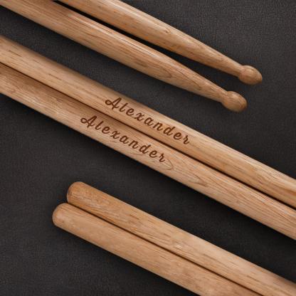 Custom Engraved Drumsticks for Drummer