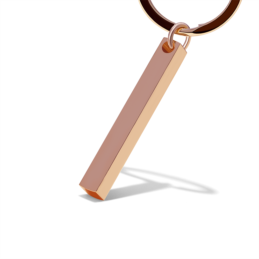 Personalized 3D Bar Keychain Engraved Music Code Key Chain