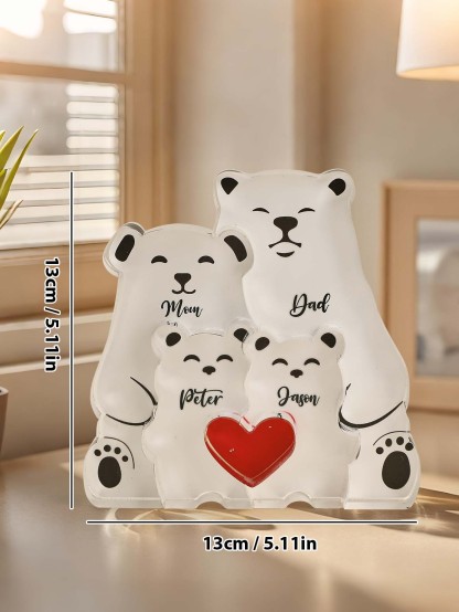 Personalized Bear Puzzle Custom Family Member Names Puzzle Gift for Mother