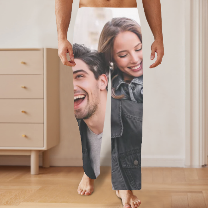 Custom Design Men’s Lounge Pants with Pockets – Personalized Pajama or Loungewear Pants