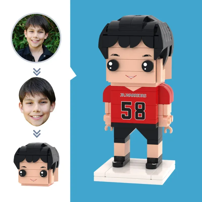 Customized Head Basketball Boy Brick Figures Small Particle Building Block Toys Can Be Customized As Building Block Art Gifts
