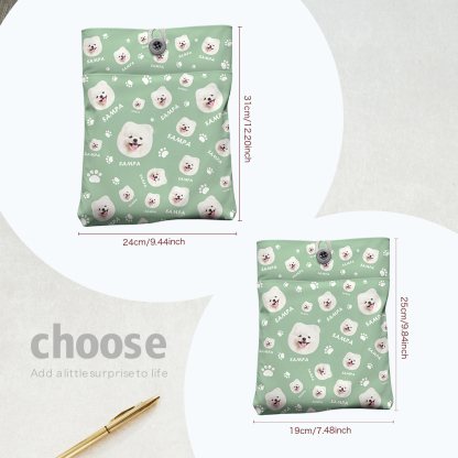 Personalized Pet Portrait Book Cover with Pocket Book Cover Protector Gift for Reader Pet Lover