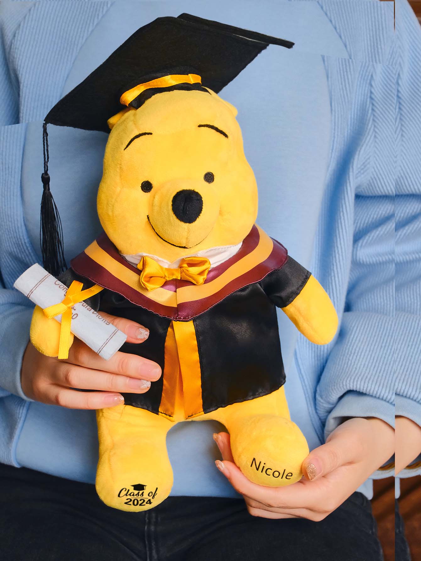 Celebrate Your Graduation with a Personalized Bear Toy - Engraved with Your Name and Graduation Date