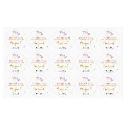 Personalized Thank You Stickers Round Wedding Birthday Favor labels for Gifts