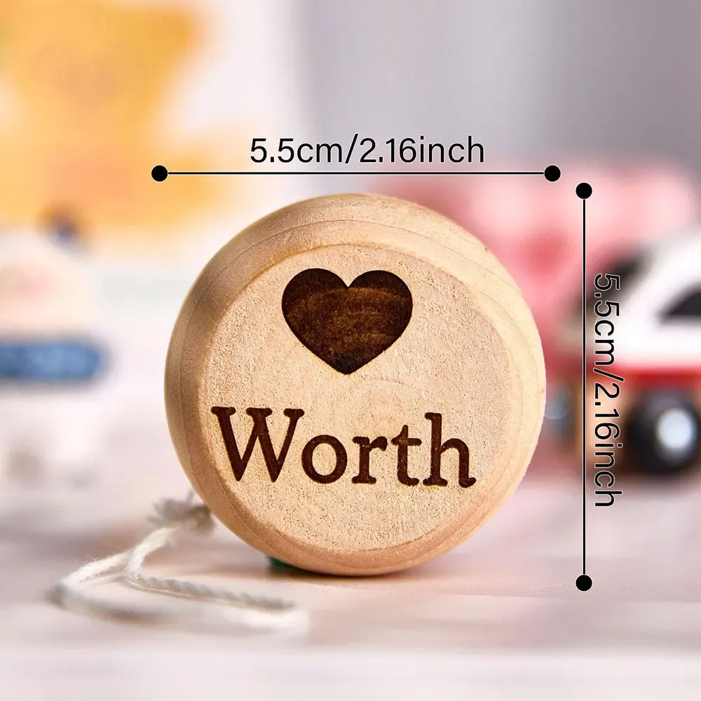 Personalized Wooden Yoyo with Engraved Name Yoyo Educational Toy Birthday Gift for Kid
