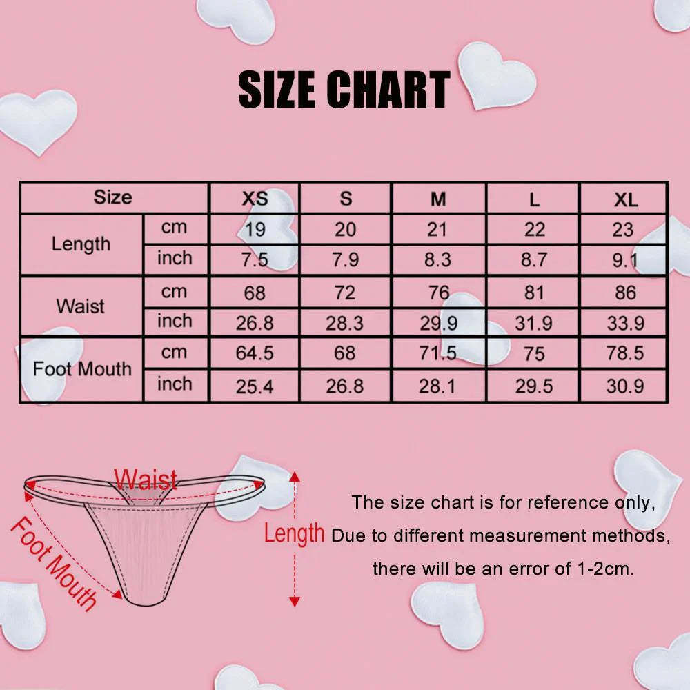 Custom Face Women's Tanga Thong Personalised Sexy Underwear Christmas Gift for Her