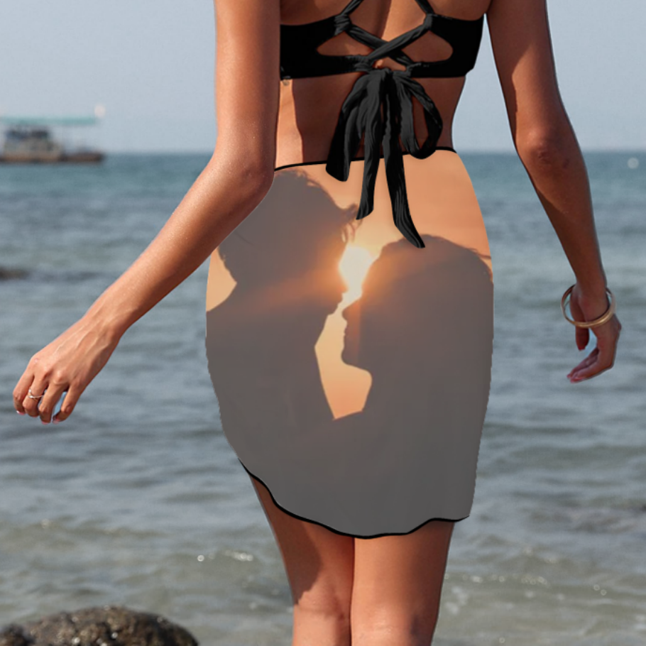 Custom Design Beach Wrap – Personalized Sarong Cover-Up for Summer & Travel