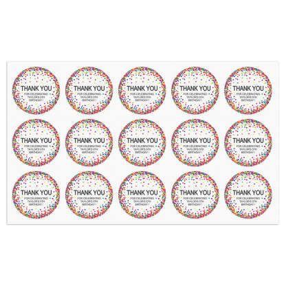 Personalized Thank You Stickers Round Wedding Birthday Favor labels for Gifts