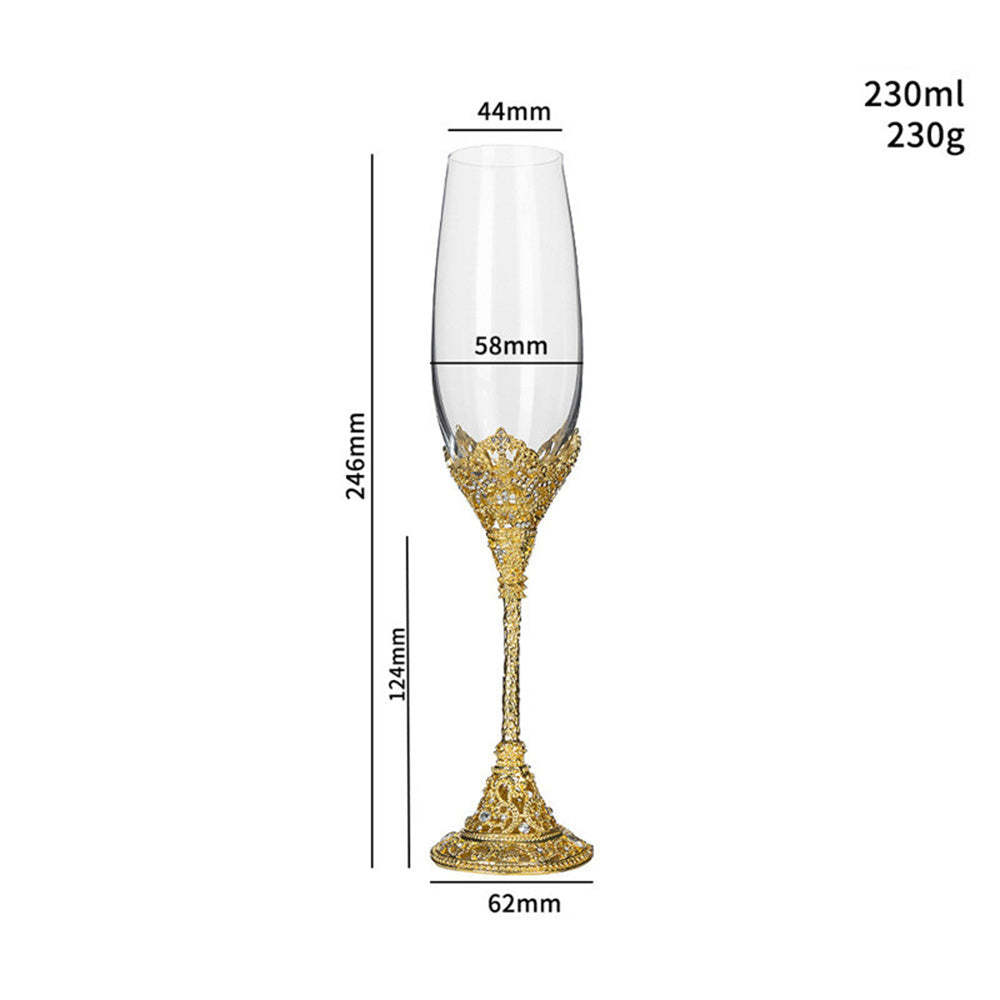 Vintage Champagne Flutes Glass Goblets Wedding Gifts