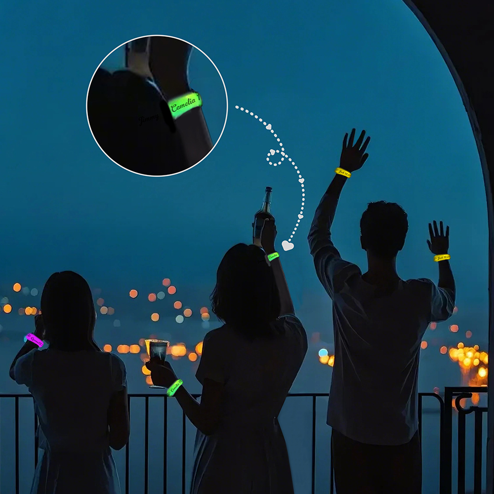 Personalized Glow Bracelets with Photo LED Bracelets Party Supplies for Wedding Birthdays Concerts