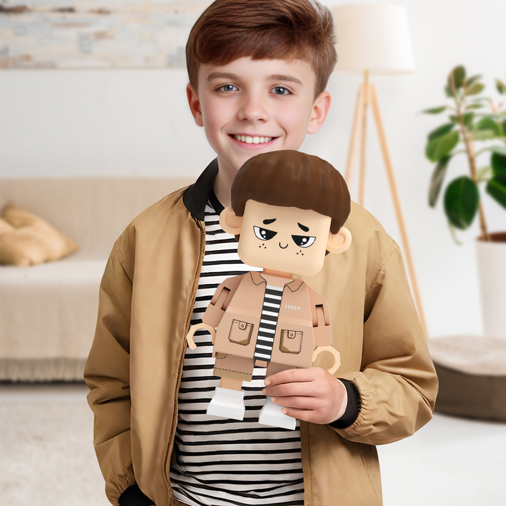 Fully Customizable Cute Giant Minifigs Personalized Full-Body Brick Figure Gift for Boy Production Time: 7–10 Working Days