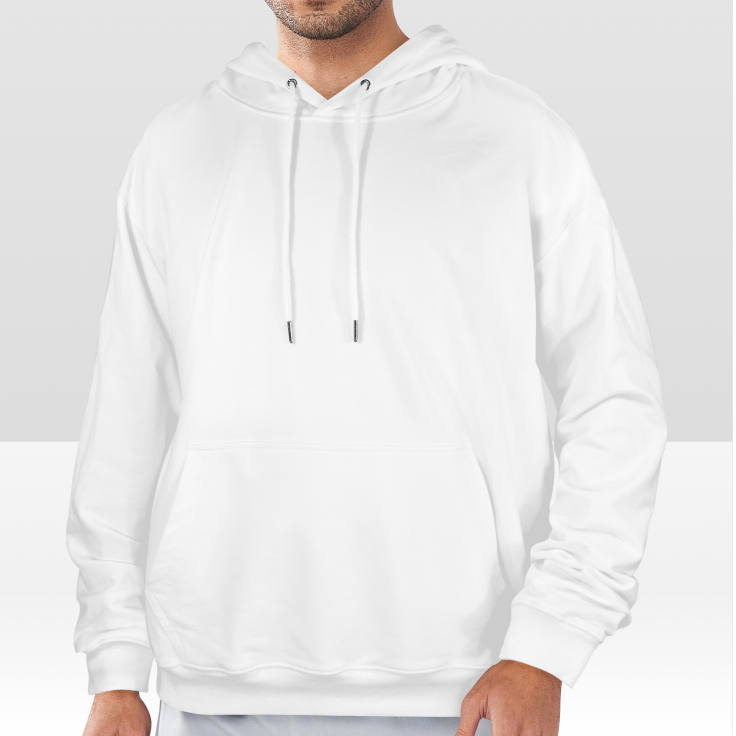 Custom Men's Pullover Hoodie – Personalized Front Print Hoodie with Kangaroo Pocket