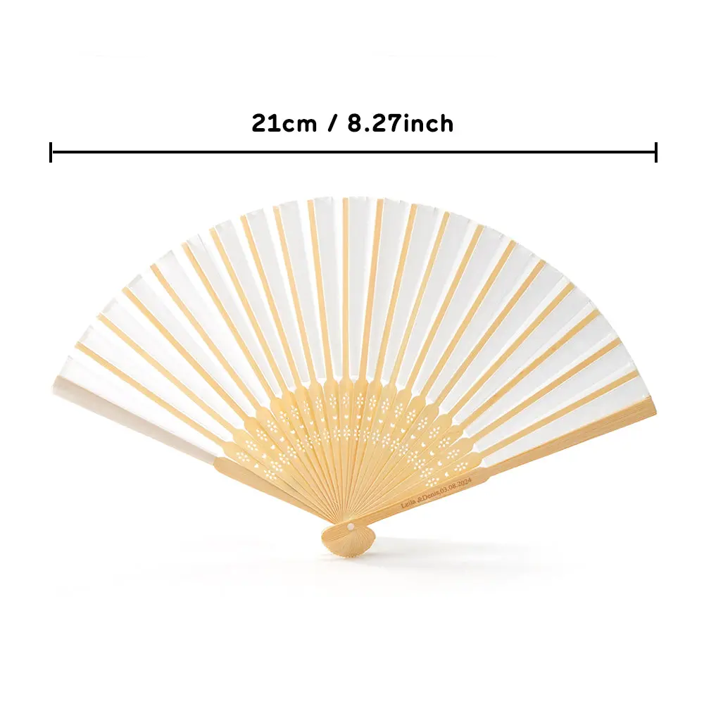 Personalized Bamboo Ribs Fan Wedding Favour Handheld Fan