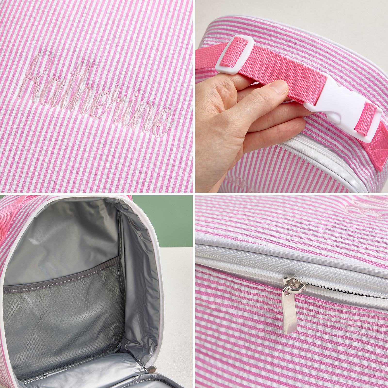 Personalized Lunch Bag with Embroidered Name Gift for Kids