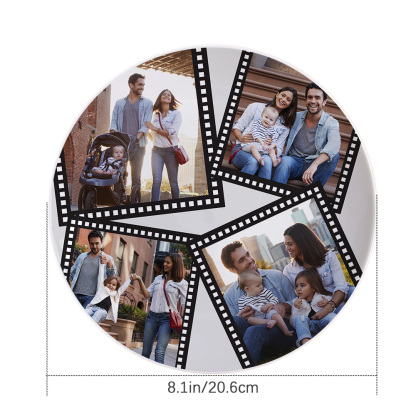 Customized 4 Pictures Ceramic Plates Decorative Wedding Dinner Plate