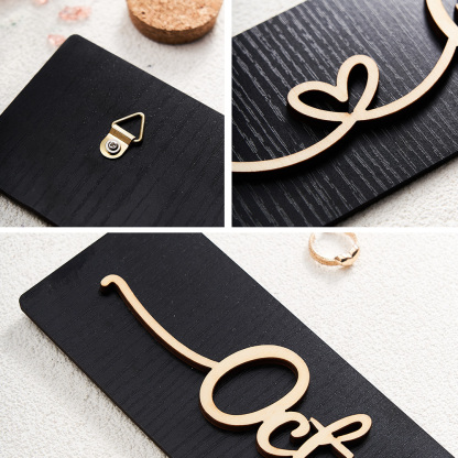 Personalized Wooden Love Sign Couple Names Plaque Rustic Home Decoration Wedding Gift for Couple