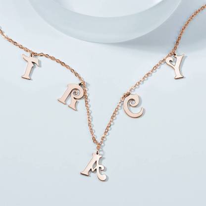 Personalized Sterling Silver Letter Initials Necklace Name Jewelry Necklaces