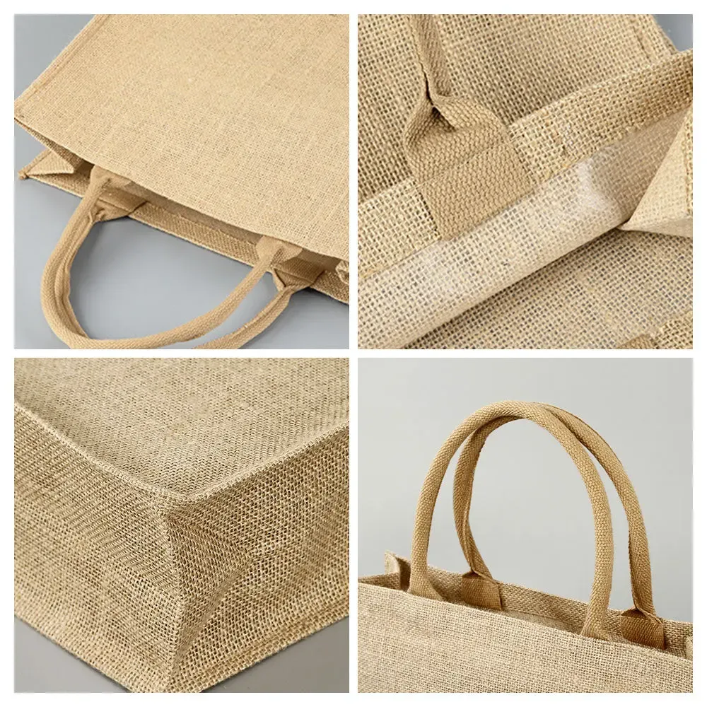 Personalized Burlap Bags Custom Name Monogram Beach Tote Bag Gifts for Her Wedding Gift