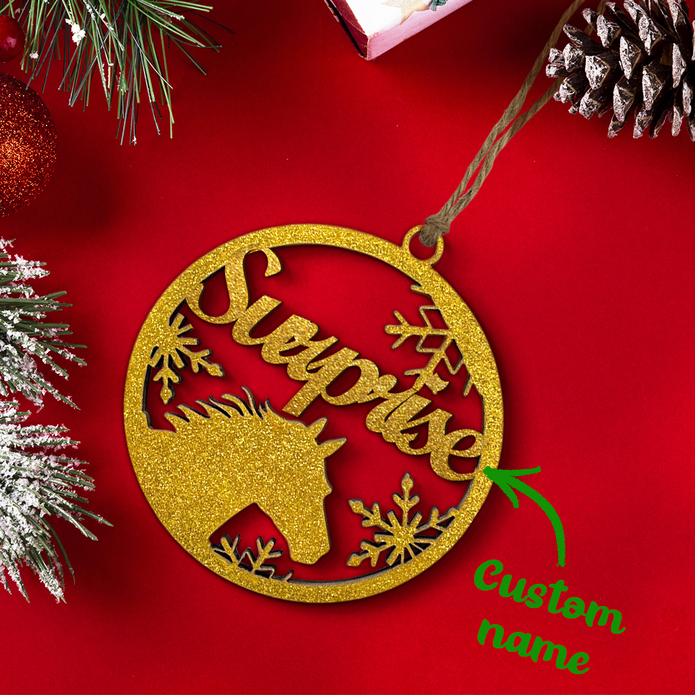 Customized Christmas Tree Ornament Hanging Decoration with Horse