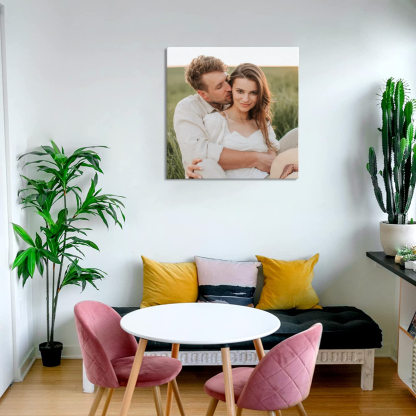 Custom Square Canvas Oil Painting Wall Art – Personalized Photo Print on Canvas for Home Decor
