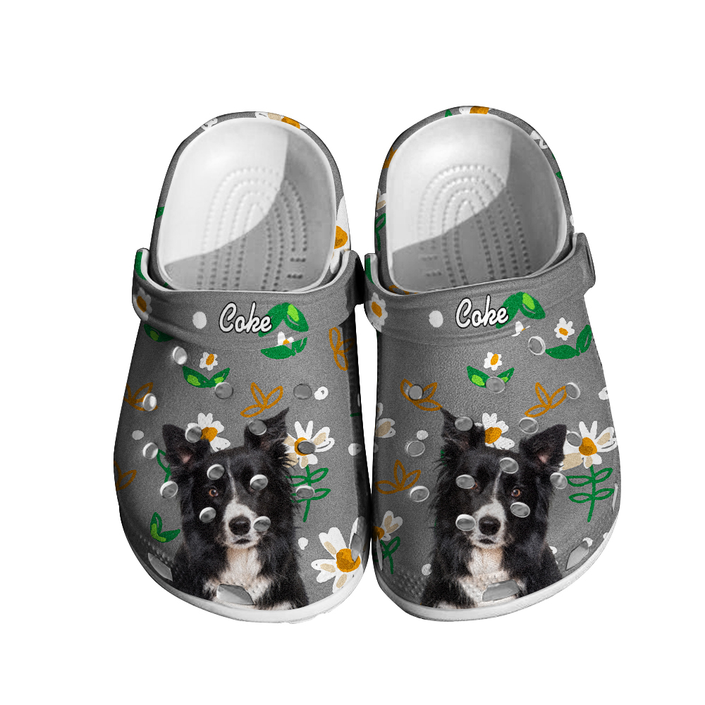 Personalized Pet Portrait Clogs Slipper with Name Funny Clog Birthday Gift for Pet Lover