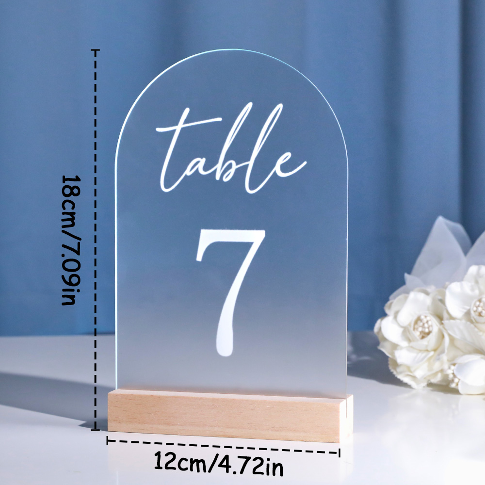 Personalized Wedding Table Numbers Custom Acrylic Table Numbers Wedding Reception Decor
