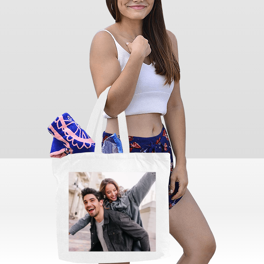 Custom Canvas Tote Bag – Personalized Reusable Shopping Bag with Front Design