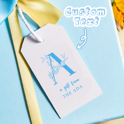 Personalized Monogram Gift Tags with Strings for Wedding Gifts