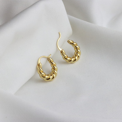Small Twist Hoop Earrings