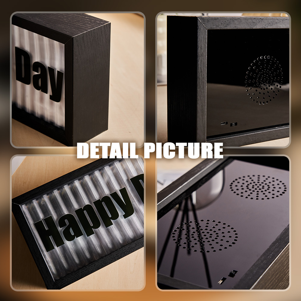 Personalized Bluetooth Speaker with Light Custom Text Bluetooth Speaker Unique Gift for Him