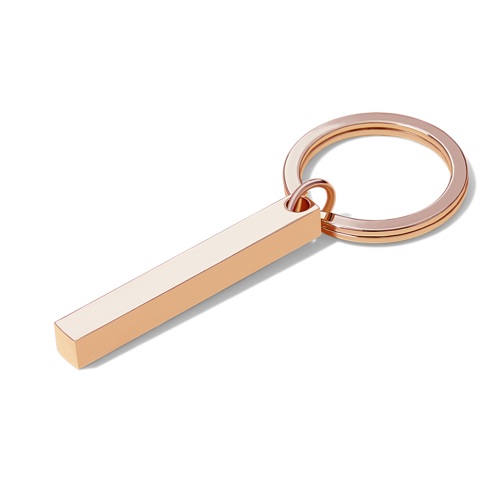 Personalized 3D Bar Keychain Engraved Music Code Key Chain