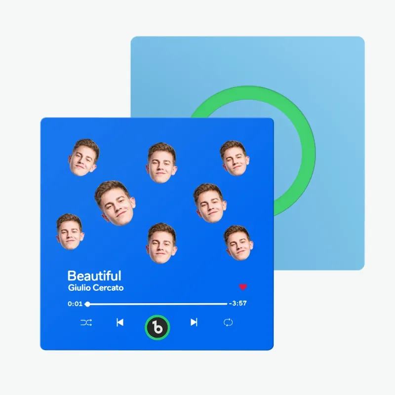 FridgeBeats Frameless Custom Music Fridge Magnet Custom Face Colorful