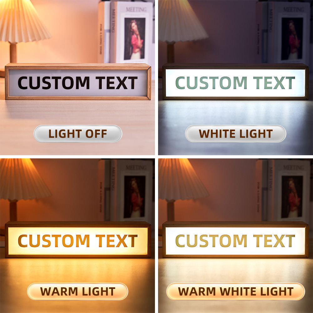 Personalized Text Light Box Home Decor Gifts