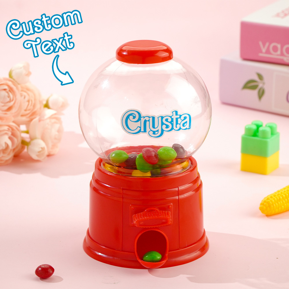 Personalized Mini Gashapon Candy Dispenser with Name Birthday Gift for Kids